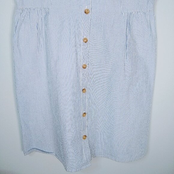 Button-front dress in seersucker Size 12 - Picture 5 of 11